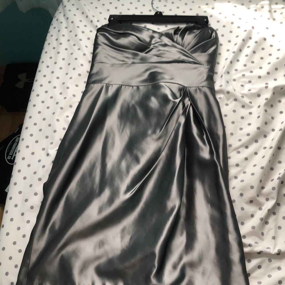 A silky gray fancy dress!